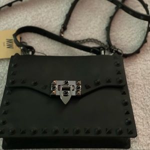 Spiked Black Cross Body